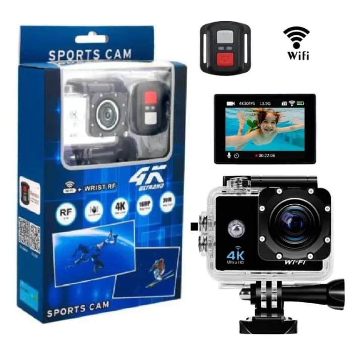 4K SPORTS ULTRA HD With Remote 30M Under Water Action Camera