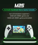 M25 Handheld Game Player Portable Retro Gaming Console 4.3” Screen 256G 70000+ Games for PS1 PSP N64