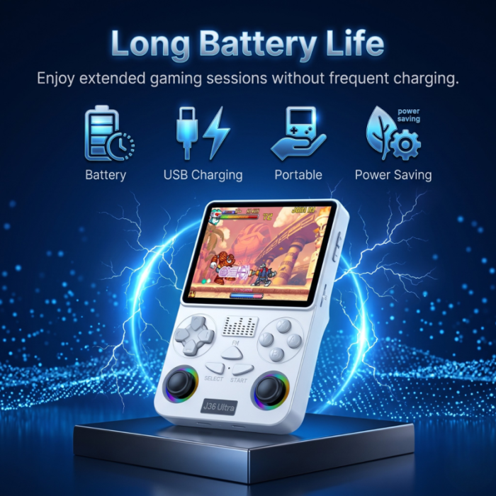 J36 Ultra All-in-One Handheld Gaming Console with Wi-Fi & YouTube Support