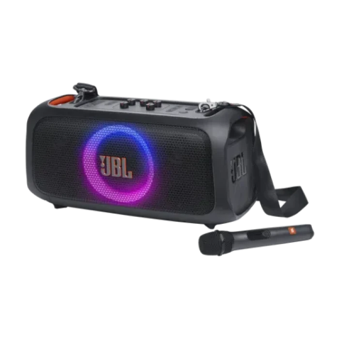 JBL PartyBox On-The-Go Essential Portable Party Speaker With Wireless Microphone